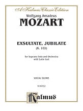 Exsultate Jubilate K. 165-Soprano Soprano Vocal Score cover